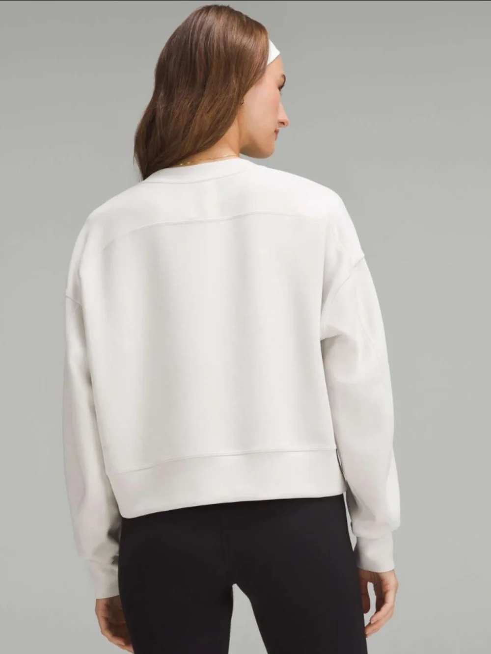 Lululemon Softstreme Perfectly Oversized Cropped Crew Bone